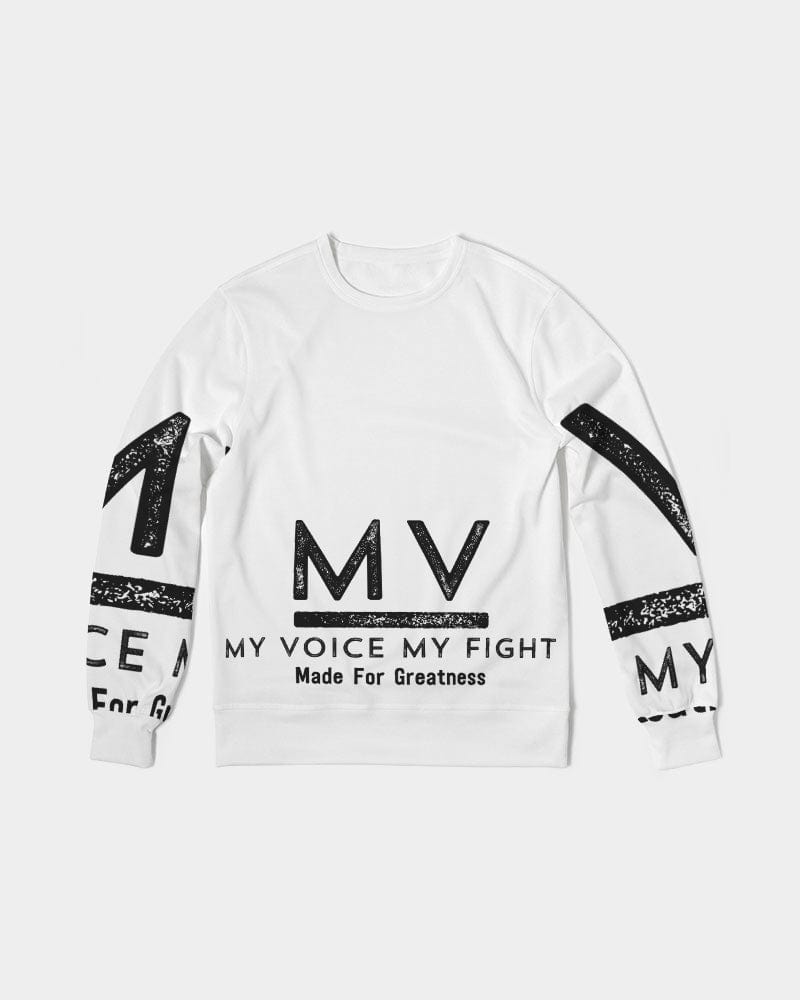 MyVoiceMyFight Sweatshirt Dynamic MV Fight White & Black Crewneck Pullover