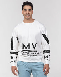 MyVoiceMyFight Sweatshirt Dynamic MV Fight White & Black Crewneck Pullover